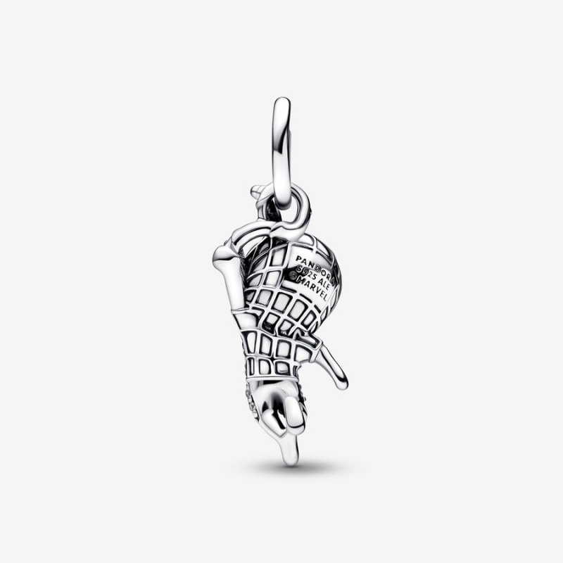 Sterling Silver Pandora Marvel Spider-Man Pavé Pendants | 527-LFMSUV