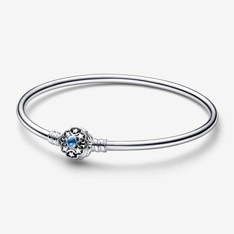 Sterling Silver Pandora Moments Aladdin Princess Jasmine Bangle Bangles | 697-MQNEIP