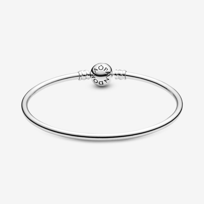 Sterling Silver Pandora Moments Bangle Charm Holders | 803-RWNJQV