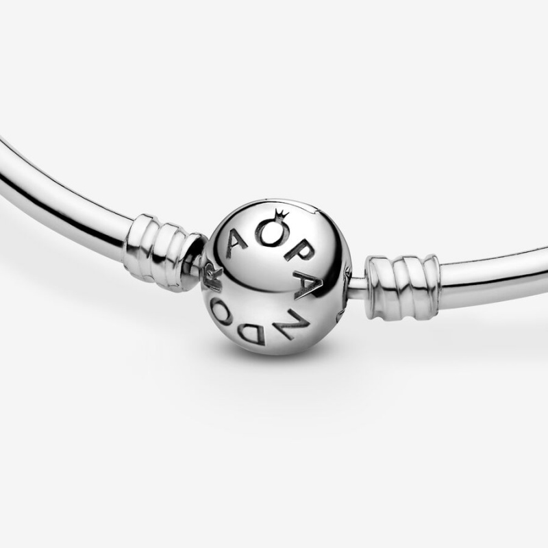 Sterling Silver Pandora Moments Bangle Charm Holders | 803-RWNJQV