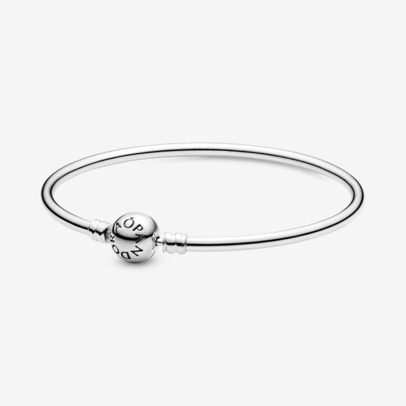 Sterling Silver Pandora Moments Bangle Charm Holders | 803-RWNJQV