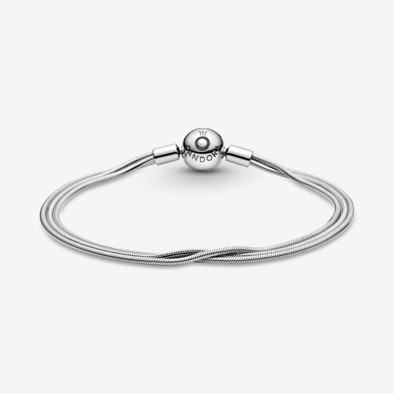 Sterling Silver Pandora Moments Multi Snake Charm Holders | 024-FHLYIW