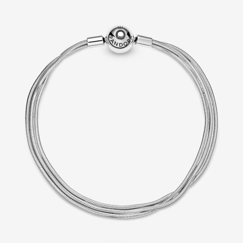 Sterling Silver Pandora Moments Multi Snake Charm Holders | 024-FHLYIW