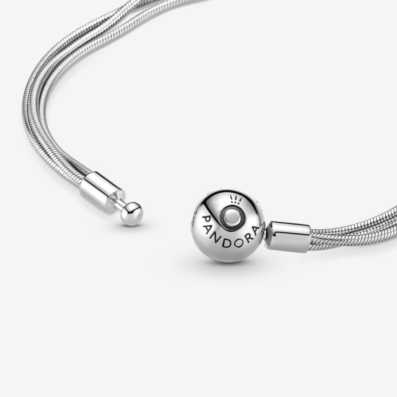 Sterling Silver Pandora Moments Multi Snake Charm Holders | 024-FHLYIW