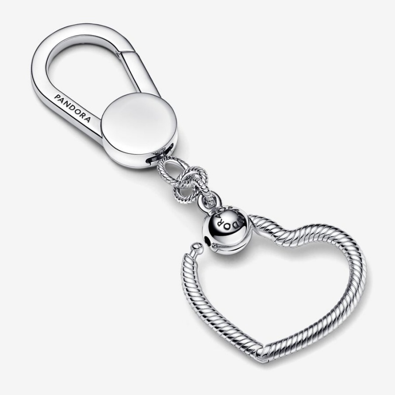 Sterling Silver Pandora Moments Small Heart Bag Charm Holders | 906-NDBSAG