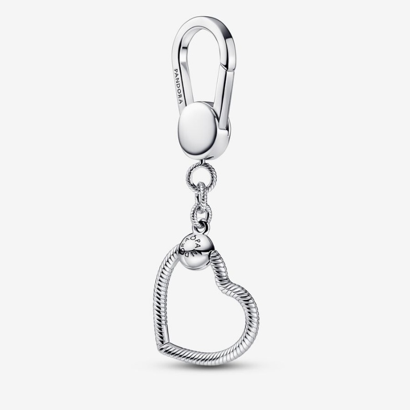 Sterling Silver Pandora Moments Small Heart Bag Charm Holders | 906-NDBSAG