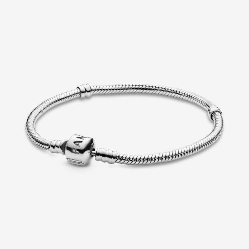 Sterling Silver Pandora Moments Snake Charm Bracelets | 260-PHQDAJ