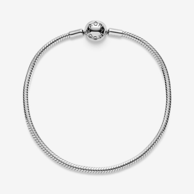 Sterling Silver Pandora Moments Snake Charm Bracelets | 538-NYVKZE