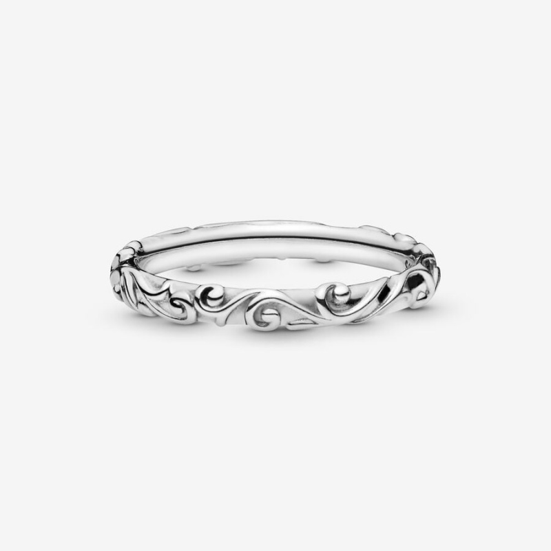 Sterling Silver Pandora Regal Band Rings | 460-PMOJDR