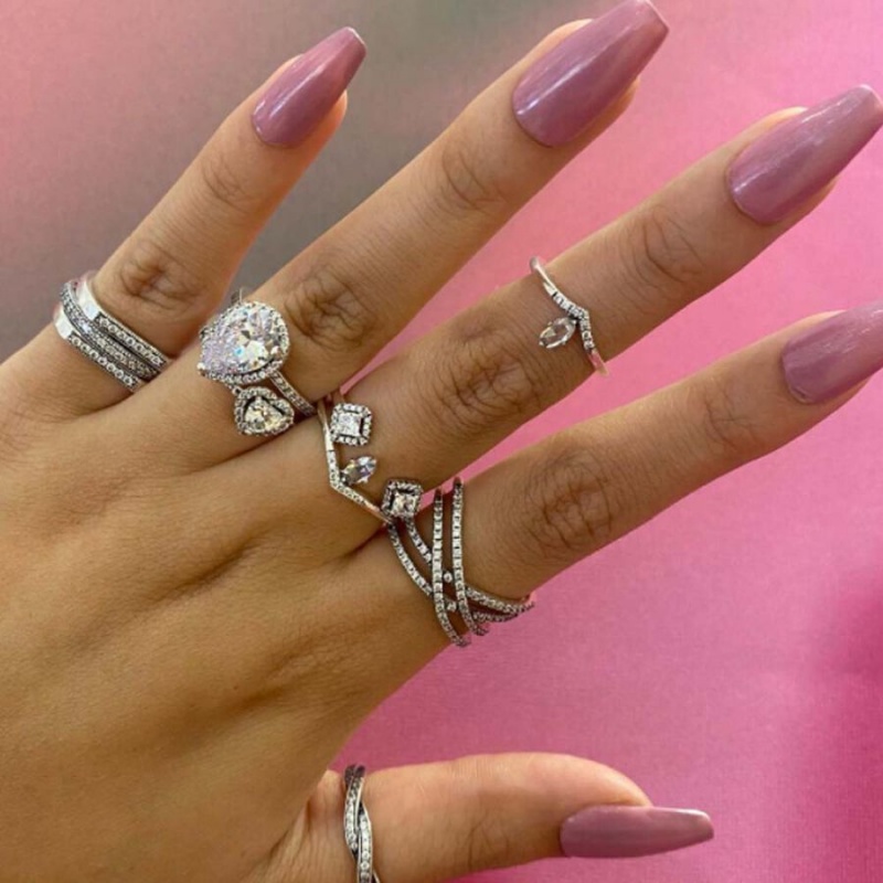 Sterling Silver Pandora Ring Sets | 091-EKNISC