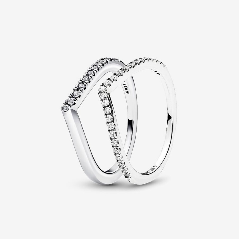 Sterling Silver Pandora Ring Sets | 451-HMKBZE