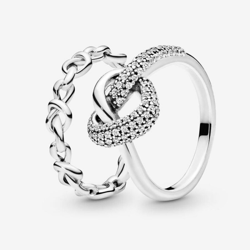 Sterling Silver Pandora Ring Sets | 456-RTXSJM