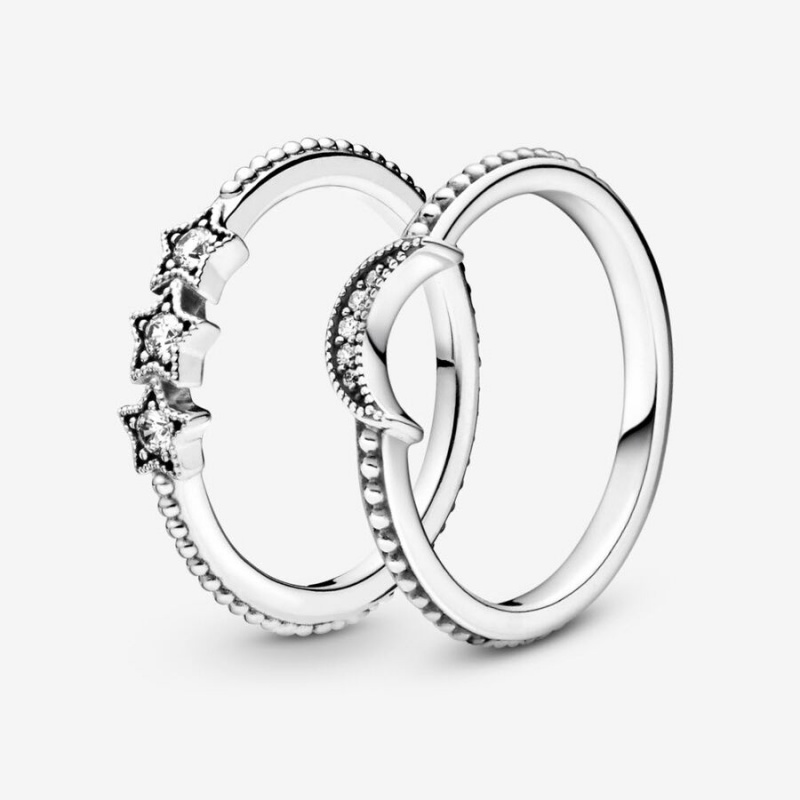 Sterling Silver Pandora Ring Sets | 924-DEUIYL