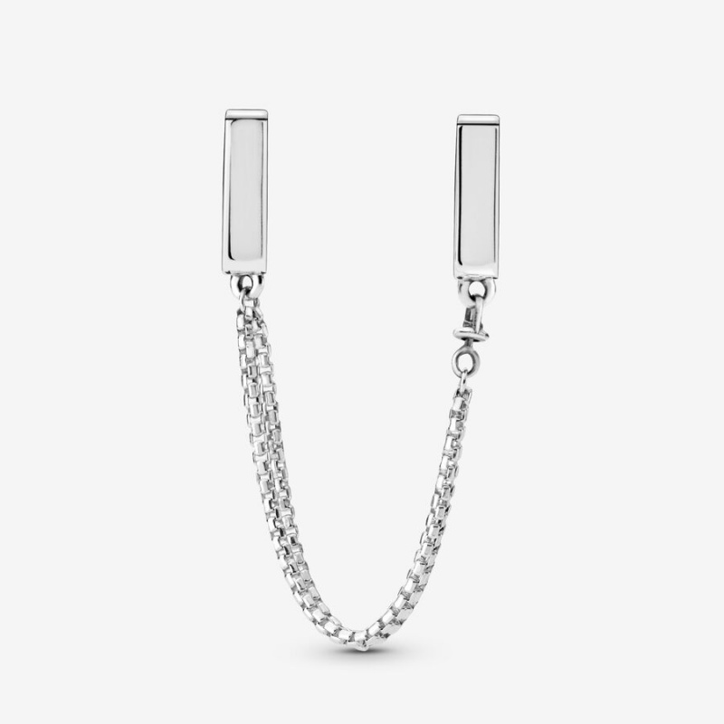 Sterling Silver Pandora Safety Clip Safety Chains | 378-HWGPDL