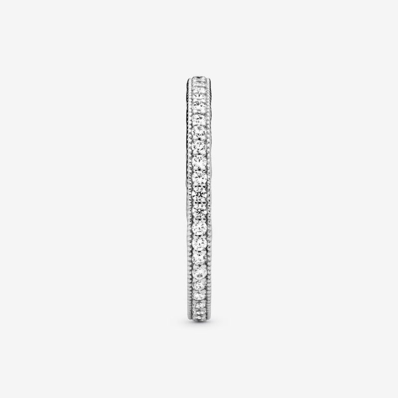 Sterling Silver Pandora Sparkle Band Rings | 325-YBELSD