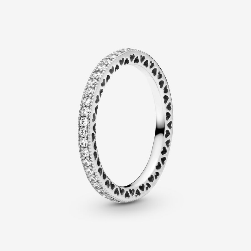 Sterling Silver Pandora Sparkle Band Rings | 325-YBELSD