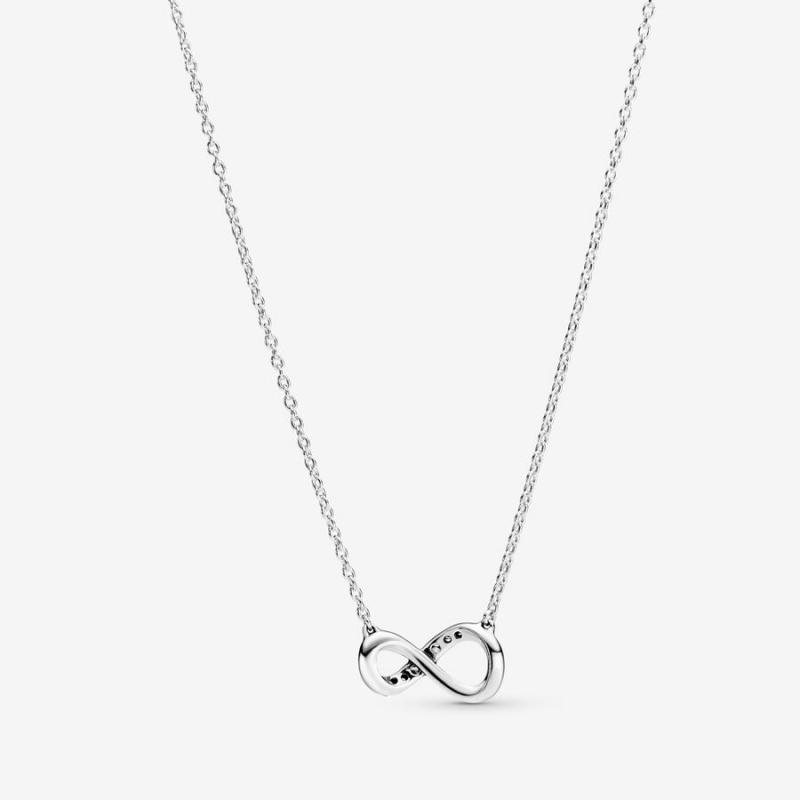 Sterling Silver Pandora Sparkling Infinity Collier Pendant Necklaces | 793-AEIUCJ