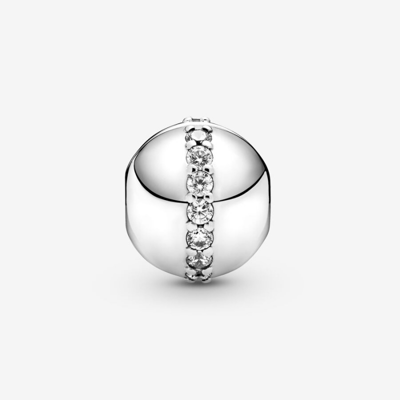 Sterling Silver Pandora Sparkling Line Clip Clips | 372-LOWHGP