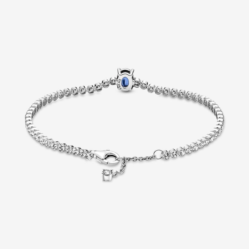 Sterling Silver Pandora Sparkling Pavé Tennis Non-charm Bracelets | 756-KSFLOT