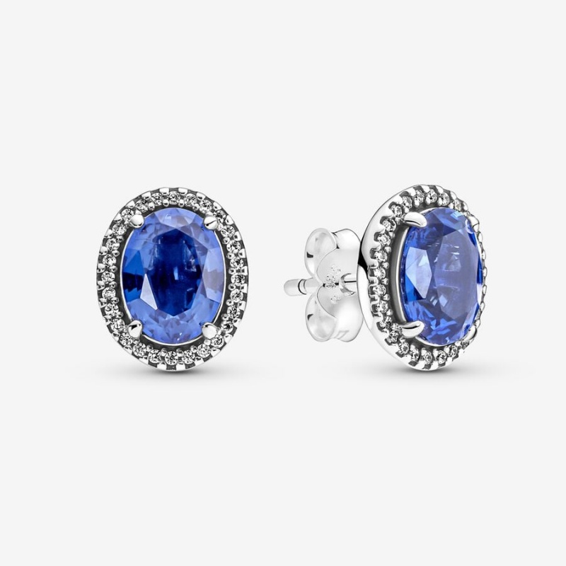 Sterling Silver Pandora Sparkling Statement Halos Stud Earrings | 458-PWUYRQ