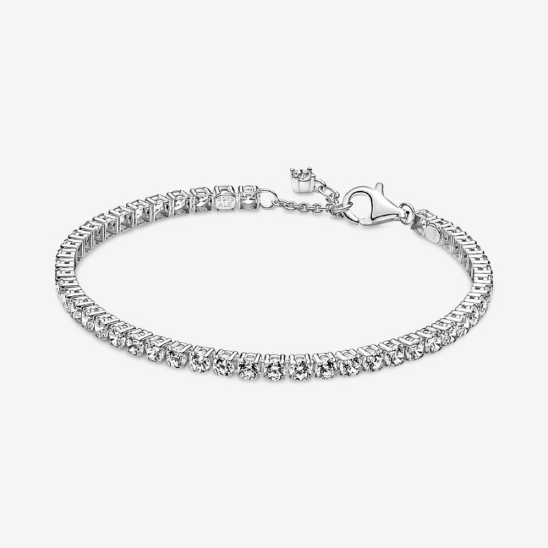 Sterling Silver Pandora Sparkling Tennis Non-charm Bracelets | 398-AGLXWH