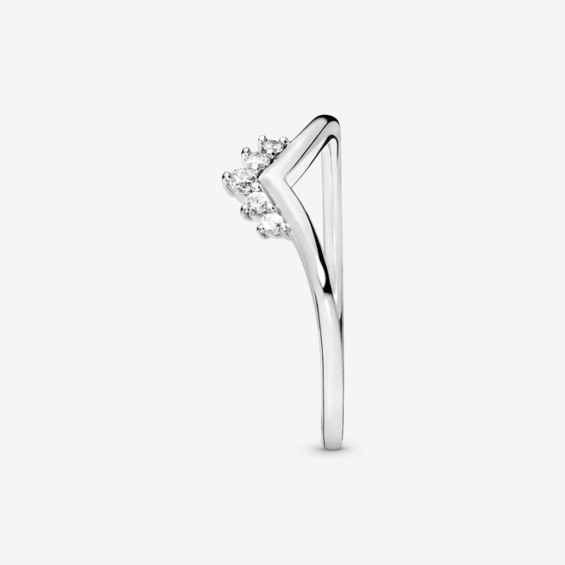 Sterling Silver Pandora Tiara Wishbone Stackable Rings | 294-ZSDQHK