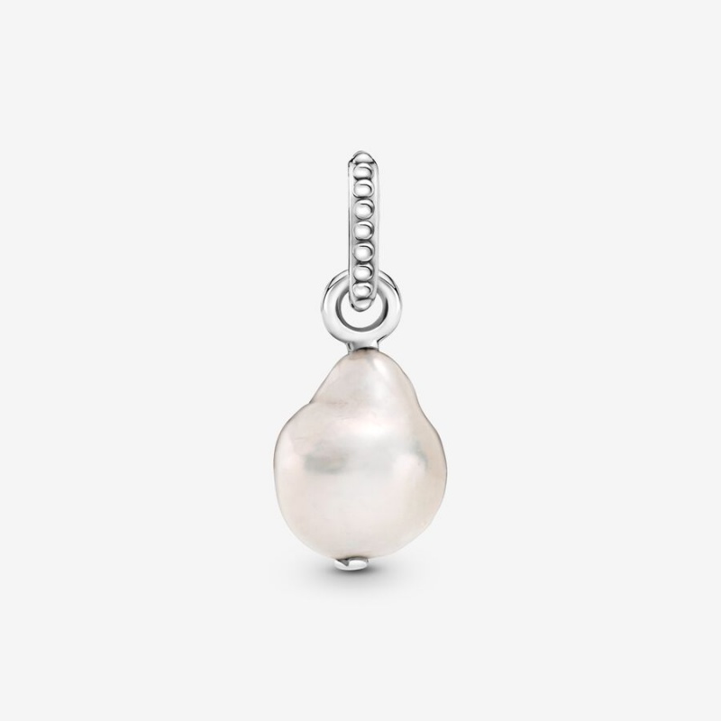 Sterling Silver Pandora Treated Freshwater Cultured Baroque Pearl Pendants | 097-EASPVU