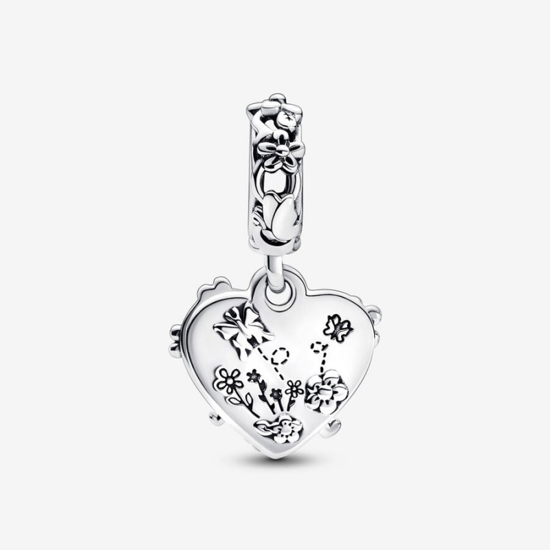 Sterling Silver Pandora Winnie the Pooh & Piglet Double Dangle Dangle Charms | 041-GBXUIV