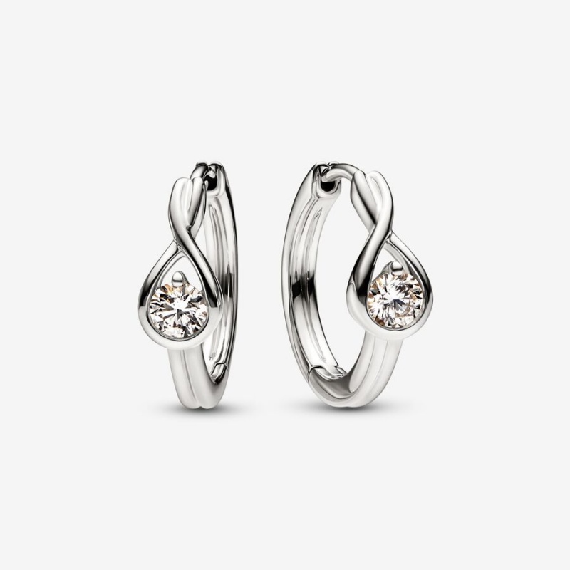 White Gold Pandora Brilliance 0.50 ct tw Diamond Earrings | 681-PTSDRC