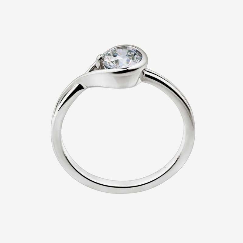 White Gold Pandora Brilliance 0.75 ct tw Lab-Created Diamond Rings | 357-JIEVZA