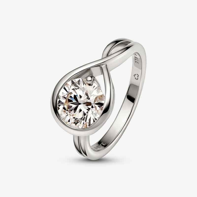 White Gold Pandora Brilliance 2.00 ct tw Diamond Rings | 825-EWOMPU